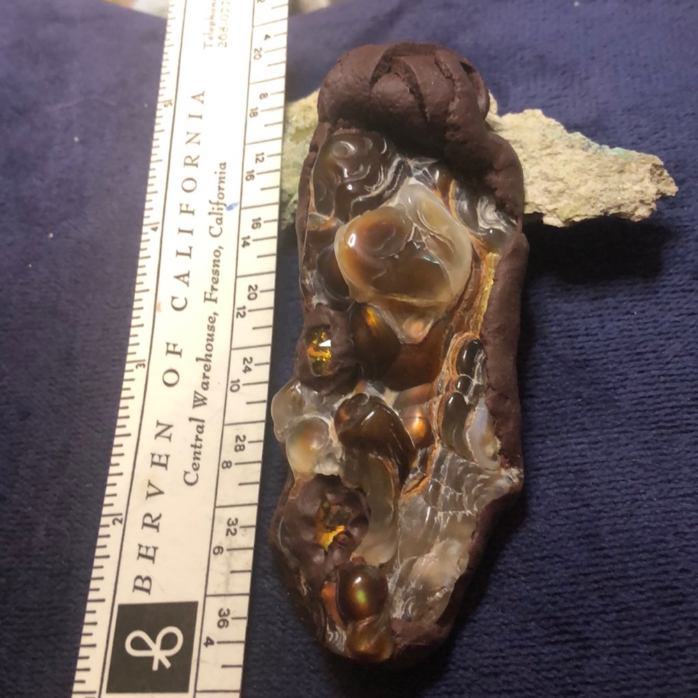Unisex Monster Fire Agate Pendant RARE